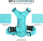 Pawaboo Breathable Dog Seat Belt Harness for Car, Adjustable Dog Safety Vest Harness with Vehicle Connector Strap, XL, Full Blue