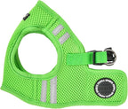 Puppia Soft Vest Dog Harness No Choke Step-in Reflective Triple Layered Breathable Mesh for Small and Medium Dog, Green, Large