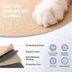 157.5" x 15.8" Cat Scratch Furniture Protector, Self-Adhesive Couch Protector from Cat Claws, Cats Scratching Mat for Couch, Sofa, Wall & Door, DIY Cat Scratch Pads Replacement, 2 Pack (Khaki)