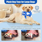 Plush Dog Toys, Tough Chew Toys for Dogs, Crinkle Stuffed Squeaky Toy for Small Medium Large Breed, Interactive Plush Toys to Keep Them Busy, Cute Dinosaur Dog Toy, Pet Toys