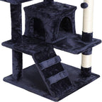54 Inch Cat Tree Tower for Indoor Cats, Plush Multi-Level Cat Condo w/Padded Plush Perch,Scratching Post,Kittens Pet Play House,Blue