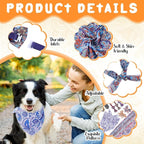 Reginary 120 Pcs Paisley Dog Bandanas Bulk Dog Bows Set Bow Ties Cat Scarf Colorful Washable Triangle Pet Kerchief Cute Bib for Summer Small Medium Large Pets Grooming Accessories Costume