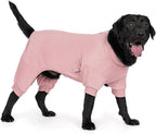 cyeollo Dog Pajamas Fleece Dog Coat Thermal Dogs Pjs Onesie Stretchable Doggie Coat Girl Jumpsuit Pet Clothes for Large Sized Dogs, Pink 3XL