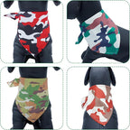 10PCS Dog Bandanas Camouflage Camo Military for Medium Breed Dog Pink Purple Yellow Blue Kerchief Triangle Bibs Head Scarves for Boys and Girls Grooming Costume