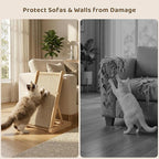 XiaZ Cat Scratcher, 23" Sisal Cats Scratching Board with 5 Adjustable Heights, No Assembly Required, Foldable Cat Scratchers for Indoor Cats and Kittens, Ready to Use