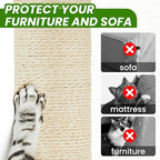55 Inch Large Cat Tree Tower for Indoor Cats with Hammock Green Leaves Sisal Scratching Post, Plush Hang Ball Play Furniture for Kittens & Adult Cats,New Green