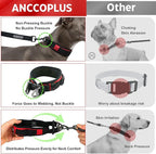 Comfort Fit Dog Collar, Anti-Choke Neck Safe Dog Training Collar, Wide Padded, Breathable, Adjustable with Dual D-Rings, Soft Cushion Neck Protector for Dogs (L, Red)