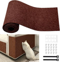 Cat Scratching Furniture Protector Self Adhesive Trimmable Protective Sofa Carpet Leather Furniture Pad Replacement for Cat Tree Shelves DIY Pet Scratch Protector (Brown, 15.7"x78.7")
