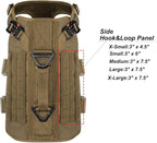 ICEFANG GN3 Tactical Dog Harness with 6X Buckle,Dog Molle Vest with Handle,3/4 Body Coverage,Hook and Loop Panel for ID Patch,No Pulling Front Clip (M (25"-31" Girth), Coyote Brown)