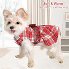Dog Sweaters Dog Clothes for Small Dogs Boy Girl Fall Puppy Dress Warm Fleece Chihuahua Yorkie Teacup Doggie Sweaters Dresses Doggy Sweater for Small Dogs Girl Cat Outfit (Red, X-Small)