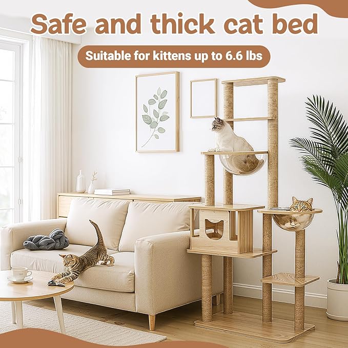 3 Pcs Acrylic Dome Cat Bubble, 12.6" Space Transparent Capsule Cover Clear Plastic Dome Bed Replacement for Cat Tree/Window Perch, DIY Nest Accessories for Hammock Tree Shelves Peek