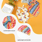E-Clover Musical Notes Dog Bandanas Rainbow Scarf for Dog Boy Girl Cute Concert Costumes Accessories for Medium Large Dogs