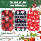 6 Pieces Christmas Dog Clothes for Small Dogs, Soft and Breathable Pet Shirt, Winter Puppy Kitten Vest Printed Dog Shirts, Christmas Snowman Santa Claus Reindeer T-Shirts for Pet Dogs Cats