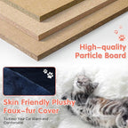 Cat Tree with Scratching Post,Cat Tower House for Indoor Large Adult Cats Kittens,21x21x70in Multi-Level Activity Cat Cando Furniture,Blue