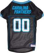 NFL Carolina Panthers Dog Jersey, Size: Small. Best Football Jersey Costume for Dogs & Cats. Licensed Jersey Shirt