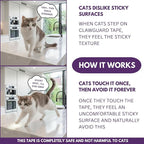 CLAWGUARD Cat Training Tape Strips – 20 Pre-Cut Double-Sided Anti Scratch Shields (12x3.5 in) – Cat Scratch Furniture Protector for Sofa & Surfaces