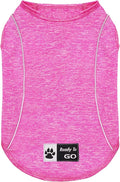 KYEESE Reflective Dog Shirt, Lightweight Sun Protection Dog T Shirts for Small Medium Dogs Girl, Breathable Sleeveless Pet Tank Top Summer Dogs Clothes for Night Walking Outdoor, Rose Red, XL