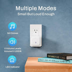 BN-LINK Wireless Doorbell with 2 Receivers, IP55 Waterproof 1000 Feet with 58 Chimes & LED Flash Adjustable Volume Wireless Door Bell, Perfect for Homes, Teachers Classroom Office (White)