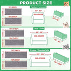 Loiion Cat Scratch Furniture Protector - Anti-Slip, Waterproof Sofa Cover to Keep Cats Off, Pet-Friendly Couch Protectors for 3 Cushion Couch, Gray Anti-Scratch Couch Cover for Pets and Kids 118"X71"