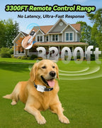Dog Shock Collar, Dog Training Collar with Remote Control 3300FT Range, Electric Collar with Smart Light, Rechargeable Waterproof E Collar for Small Medium Large Dogs