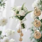 AUEAR, 8 Pieces Vintage Brass Bells 38mm Mini Jingle Bell for DIY Wind Chimes Home Decor