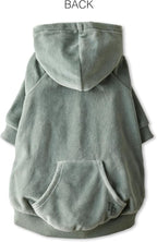 Cooper II Organic Cotton Velour Dog Hoodie Pet Coat for Small, Medium and Large Dogs, Sage, XX-Large (70-110 lbs)