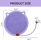Cat Scratcher Mat, Natural Cotton Rope Cat Scratching Pad, 16.9'' Round Cat Wall & Floor Scratch Pad, Durable Double - Sided Cat Scratcher, Furniture Protector for Wall, Sofa, Couch, Carpet, Violet