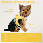AIITLE Adjustable Dog Harness and Leash Set, Step in No Pull Pet Harness, Soft Mesh Reflective Plaid Vest Harnesses for Small Dogs Puppy and House Cats Outdoor Walking Running Yellow XS