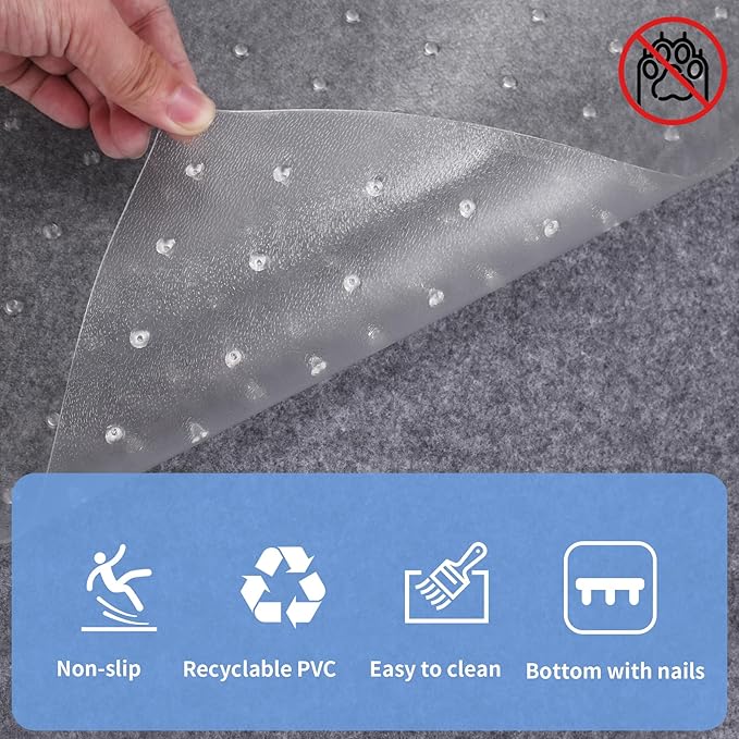2PCS 3.6 Feet Cat Carpet Protector, Non-Slip Carpet Protector for Pets，Carpet Scratch Stopper from Scratching Carpet at Doorway