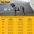 Huntboo Escape Proof Dog Harness, Escape Artist Harness, Fully Reflective Vest with Padded Handle, Breathable,Durable, Adjustable Vest for Medium Dogs Walking, Training, and Running Gear (Pink, XS