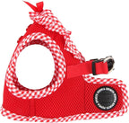 Puppia Vivien Vest Dog Harness Step-in All Season Mesh Cute No Pull No Choke Walking Training for Small Dog, Red, Small