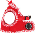 Puppia Vivien Vest Dog Harness Step-in All Season Mesh Cute No Pull No Choke Walking Training for Small Dog, Red, Medium
