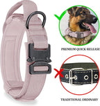 COOYOO Dog Collar,3 Piece Set Tactical Dog Collars, Adjustable Military Training Nylon Dog Collar with Control Handle and Heavy Metal Buckle for Medium and Large Dogs