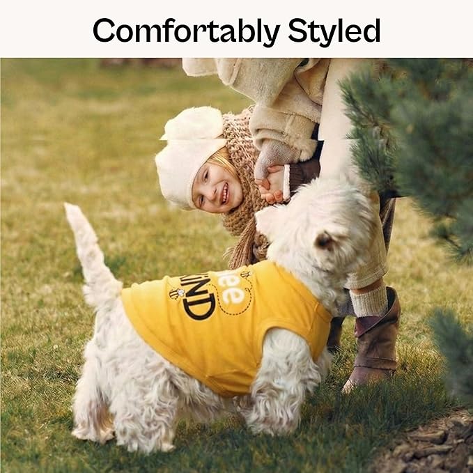 Parisian Pet Dog Shirt – 100% Cotton Shirts for Large Dogs – Sleeveless Puppy Vest – Lightweight and Breathable Pet Apparel – Soft Pullover Summer Dog Clothes - Stretchy T Shirts for Dogs