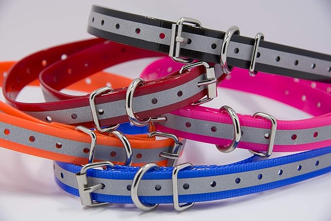 Universal 27 ½” X ¾” Replacement Band Strap for Dog Training Collar - Adjustable Waterproof TPU for Remote E-Collar, Static/Vibration Shock Trainer
