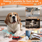 Set of 2 Dog Training Bell Puppy Pet Potty Training Bells Smart Dog Door Bell Voice Recording Button 30 Second Dogs Buttons for Communication Funny Gift for Friend Family Pet Lovers, 2 Colors