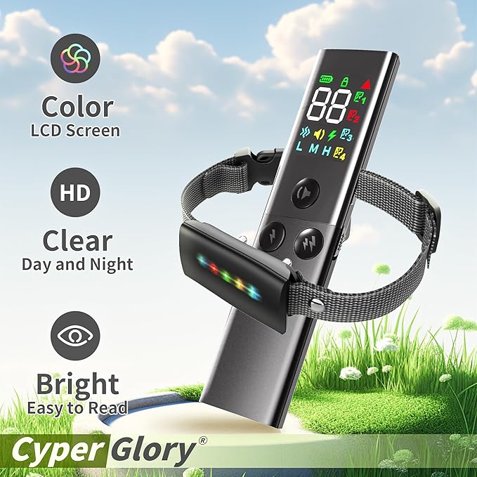 Dog Shock Collar with Remote Control,IP67 Waterproof Dog Training Collar with 4 Training Modes Rechargeable Shock Collar with 99 Adjustable Levels Dog Collars for Small Medium Large Dogs(8-120 Lbs)