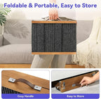 2026 Upgraded Dog Ramp for Couch, Foldable Small Dog Ramp for Sofa, 4 Adjustable Height from 13'' to 21", Portable Stable Pet Step with Non-Slip Pad, Pet Ramps Use for Couch Stairs, Walnut