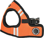 Puppia Soft Vest Dog Harness No Choke Step-in Reflective Triple Layered Breathable Mesh for Small and Medium Dog, Orange, Small