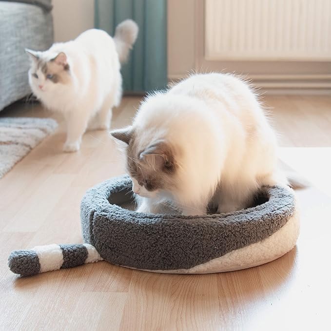 Navaris Round Cat Scratcher Pads (Pack of 2) - 13 3/8" Diameter x 1 3/8" High (34 cm x 3.5 cm) - Refills Cardboard Cat Scratcher Bed 52414