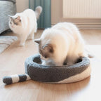 Navaris Round Cat Scratcher Pads (Pack of 2) - 13 3/8" Diameter x 1 3/8" High (34 cm x 3.5 cm) - Refills Cardboard Cat Scratcher Bed 52414