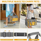 Pawinner Cat Carriers, 17.7"x13"x13" Collapsible Pets Travel Carriers Dog Carrier Pet Carrier(Up to 20lbs), Waterproof Airline Approved Soft Sided, Car Travel Portable Bag for Big Cats/Small Dogs