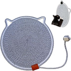 Cat Scratcher Mat, Natural Cotton Rope Cat Scratching Pad, 16.9'' Round Cat Wall & Floor Scratch Pad, Durable Double - Sided Cat Scratcher, Furniture Protector for Wall, Sofa, Couch, Carpet, Grey