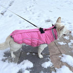 Malier Dog Coat, Reflective Dog Jacket Waterproof Windproof Puppy Cold Weather Coats with Harness Built in, Winter Extra Warm Pet Coat Fleece Vest for Small Large Pets and Puppy (Pink, Large)