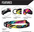 Wolfgang Heavy Duty, Adjustable Dog Collar with Quick Release Nylon Buckle for Walking & Training, FuzzyTails Print, Small