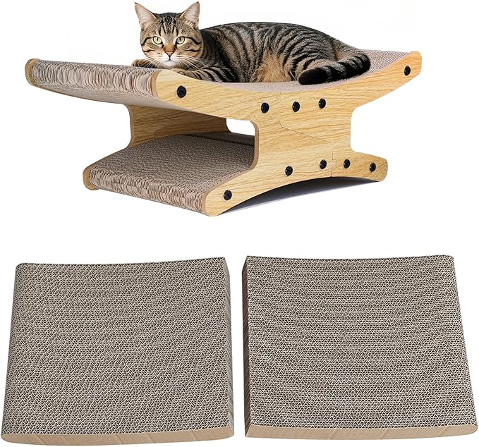 Cat Scratcher Replacement Pads (2pcs Larger-Side Only) for Olurrsia Reversible Cat Scratcher Bed