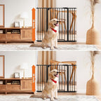keny 36" Extra Tall Baby Gate for Stairs, 29"-42.5" Wide Auto Close Dog Gate, Pressure Mounted Easy Walk Through Pet Gate for Doorways, Durable Safety Stair Gate, Black