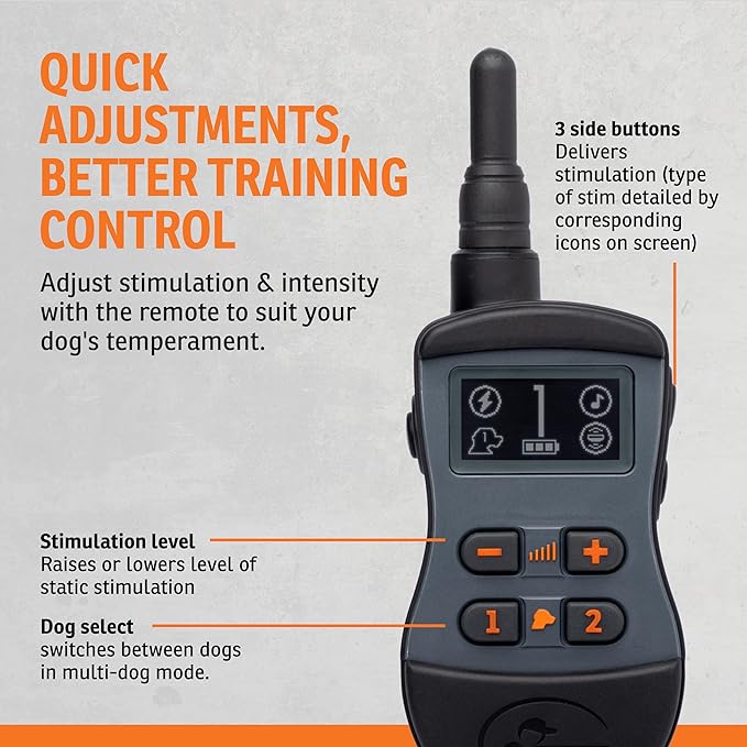 SportDOG Brand SportTrainer 575 Remote Trainer - Bright, Easy to Read OLED Screen - 500 Yard Range - Waterproof, Rechargeable Dog Training Collar with Tone, Vibration, and Static, Black