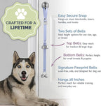 PoochieBells Dog Door Bells for Potty Training, Quick & Easy Puppy Potty Training Method Included, Handcrafted in USA with Loud, Paw-Safe Bells, Wisteria