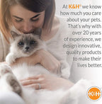 K&H Pet Products Cat Tower Tree Condo for Multiple Large Indoor Cats, Modern Cute Multi-Level Hammock Bed, Kitten & Adult House Activity Cave Large Cozy Hideaway - 3 Level Denim 22 X 30in